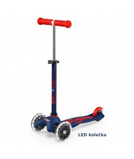 KOLOBEŽKA MINI MICRO DELUXE LED NAVY BLUE MMD118